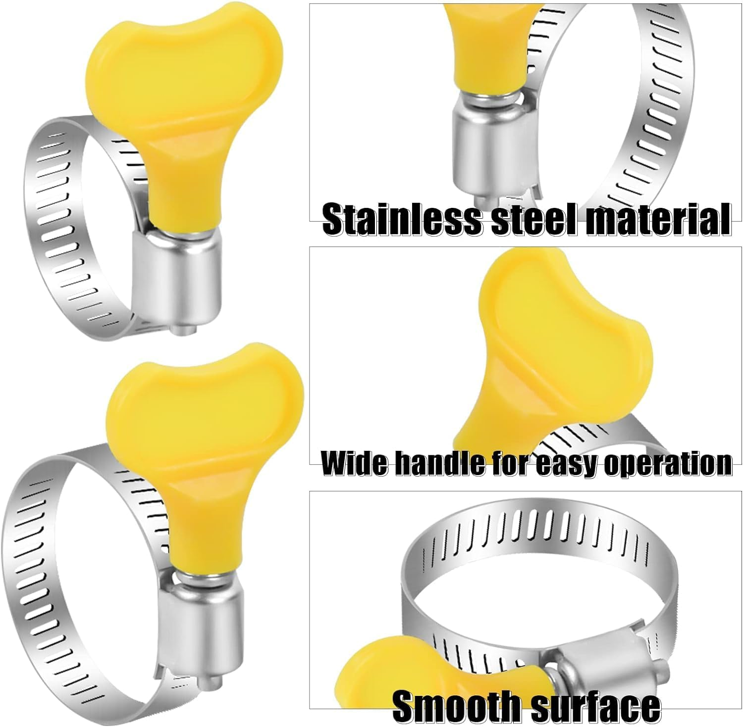 Stainless Steel Adjustable Worm Drive Hose Clamps - 6 Sizes for Fuel Lines and Various Applications image number 2