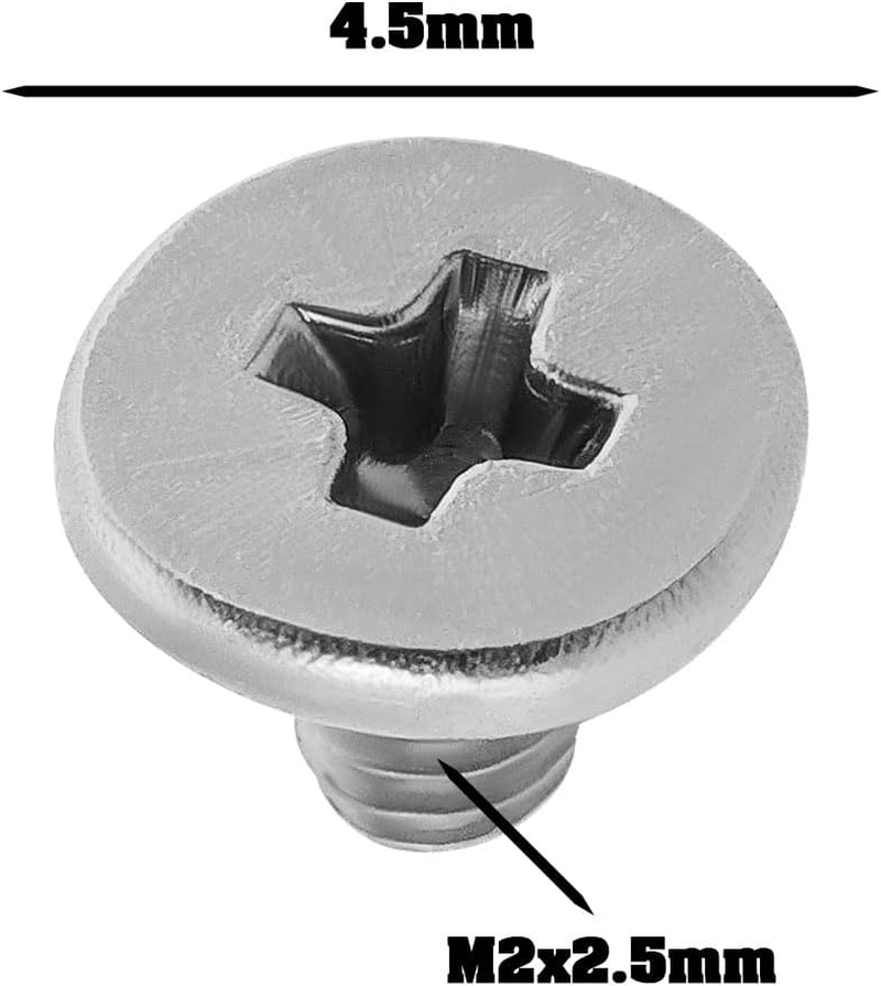 Be in Your Mind 20Pcs M.2 SSD Wireless Network Card Solid State Drive Computer Case Stainless Steel Cross Screw M2X2.5Mm Diameter 4.5Mm Compatible with Dell Silver