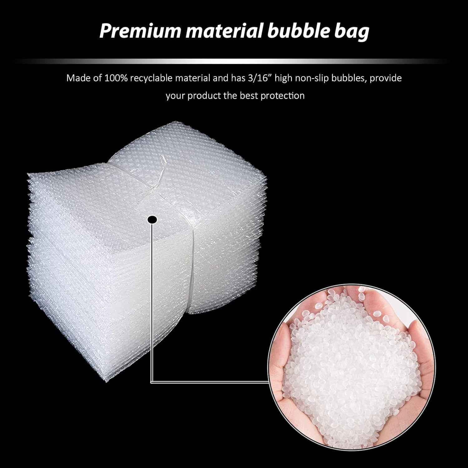Bubble Pouches Wrap Bag 8 Inch X 10 Inch,50 Pcs Double Wall Thickening Shockproof Bubble Bags, Clear Bubble Out Bags Protective Bubble Pouch, Cushioning Bags for Moving, Shipping and Packing image number 6