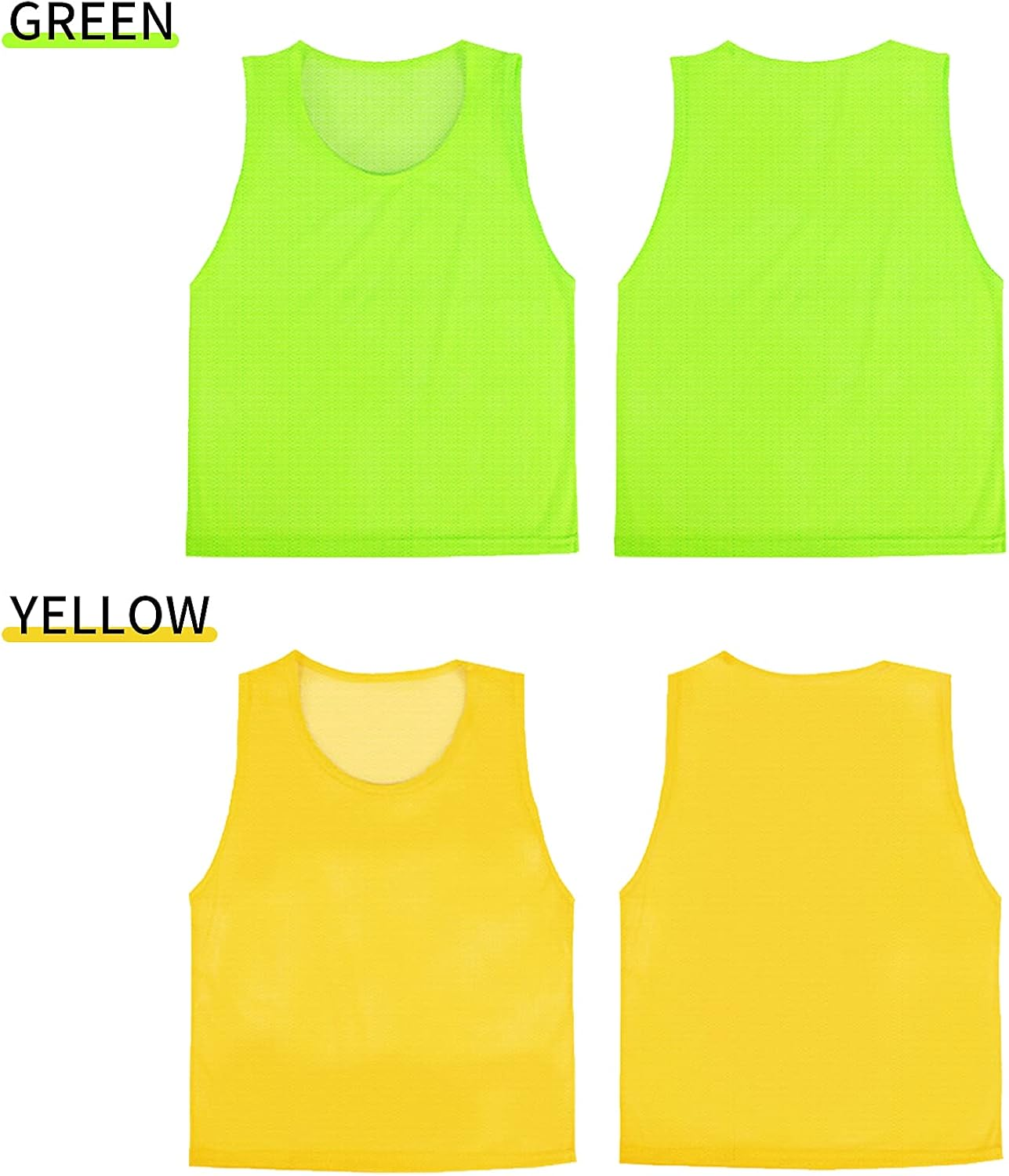 Perzomido Nylon Mesh Scrimmage Team Sports Pinnies Jerseys for Adult Youth Children image number 5