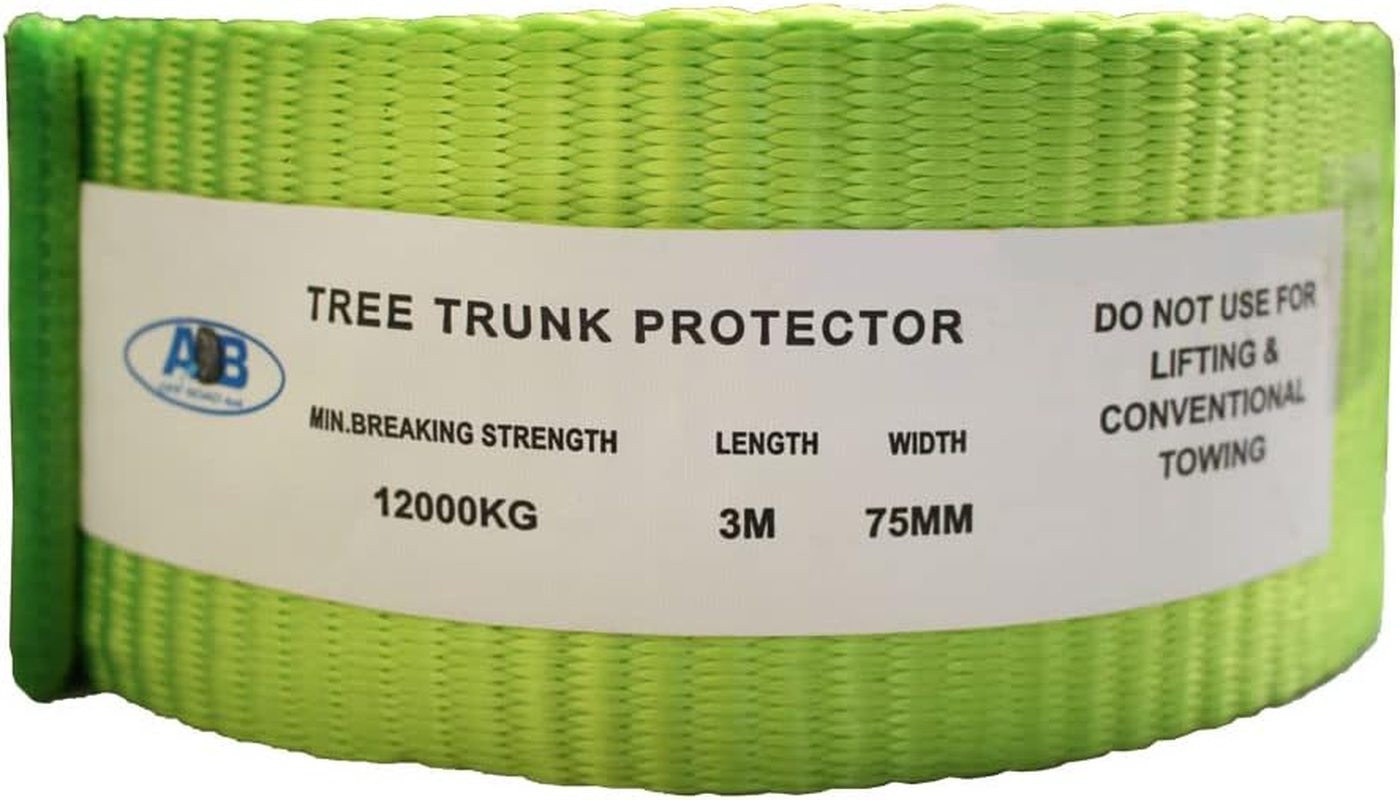 Recovery Tow Strap 12000KG 3Mx75Mm Equalizer Bridle Strap Tree Trunk Protector in Green image number 2