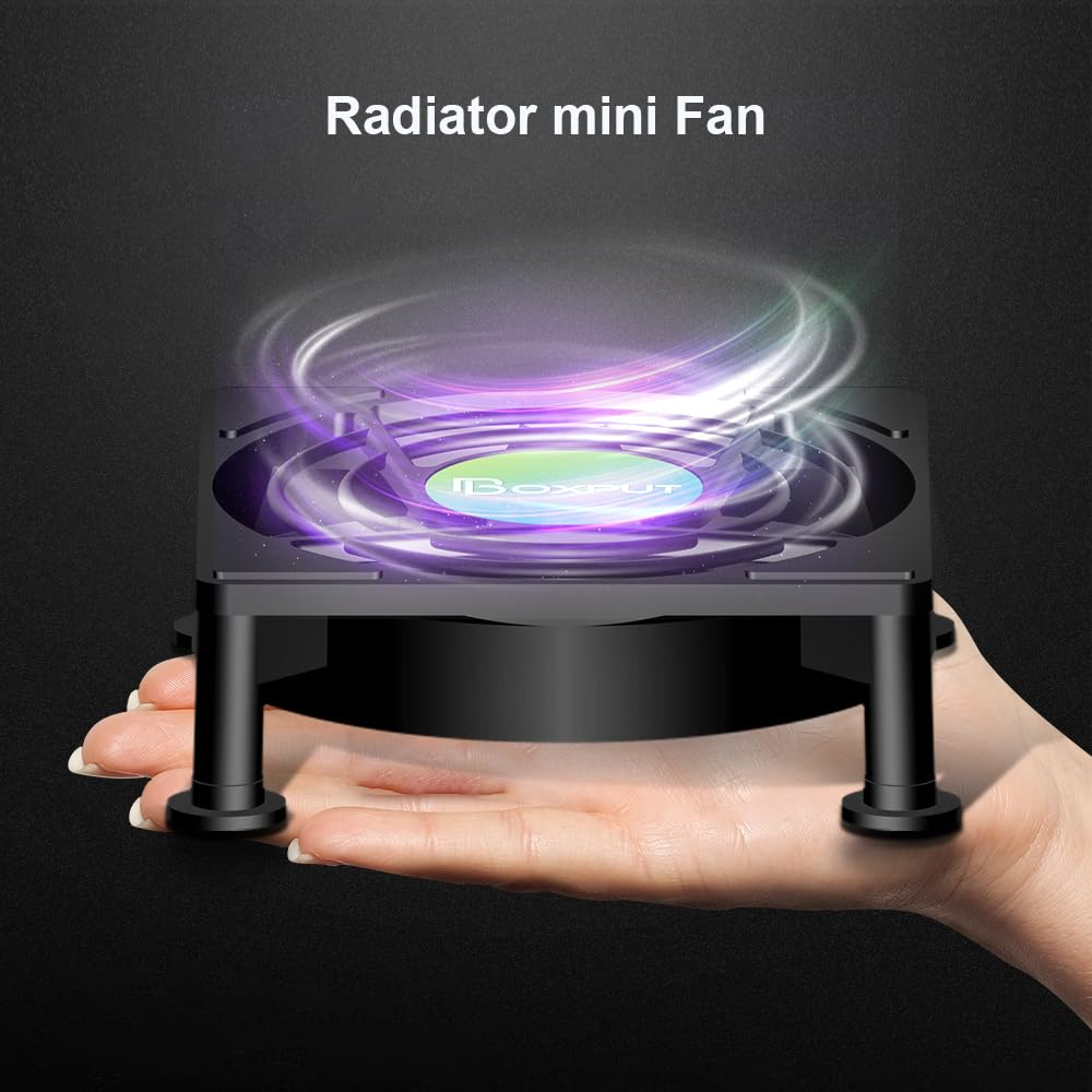 BOXPUT Mini USB Cooling Fan 80Mm Quiet Noise Reduction 5V Airflow Fan with Rubber Feet for Router TV Box Mini PC and Radiator Electronics image number 1