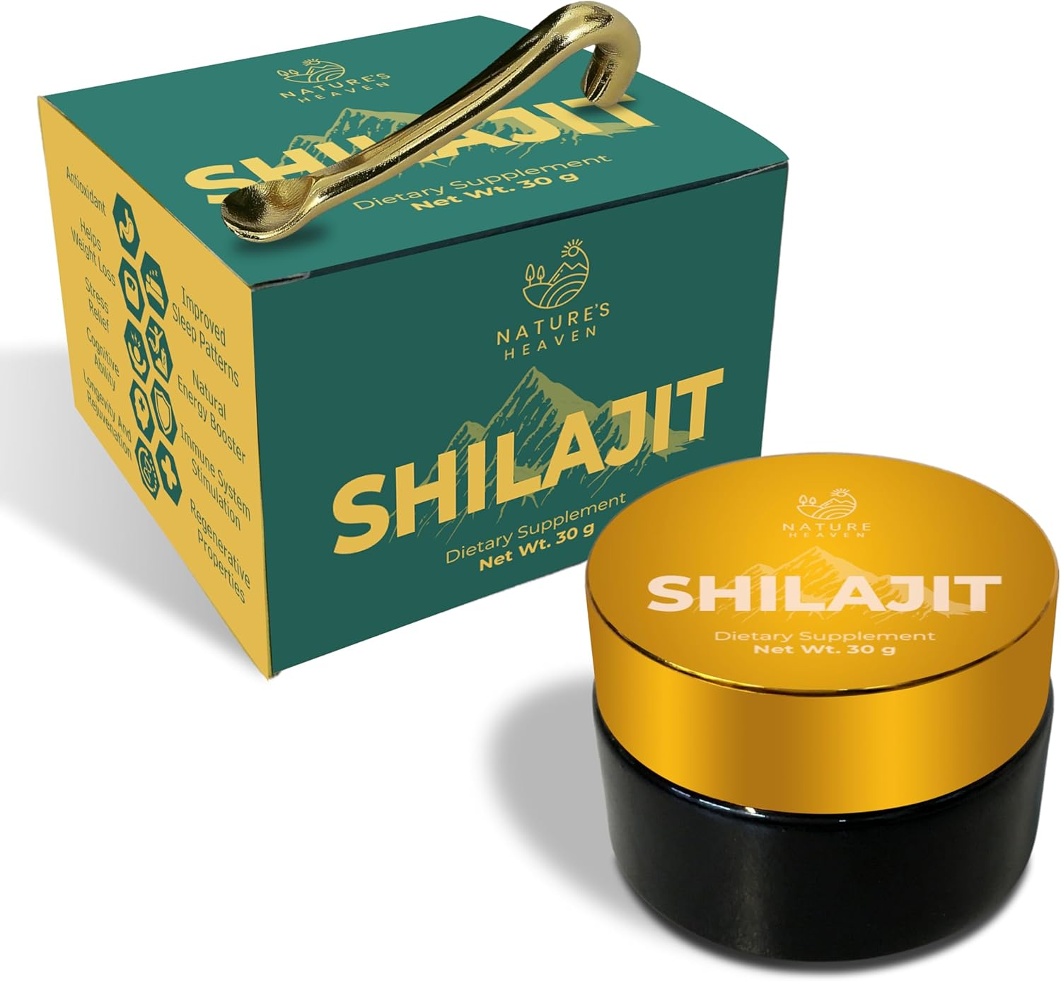 Nature'S Heaven Shilajit 30G | Authentic Himalayan Shilajit Resin for Men & Women | Pure Fulvic Acid and 85+ Trace Minerals | Natural Energy Booster-3Rd Party Lab Tested