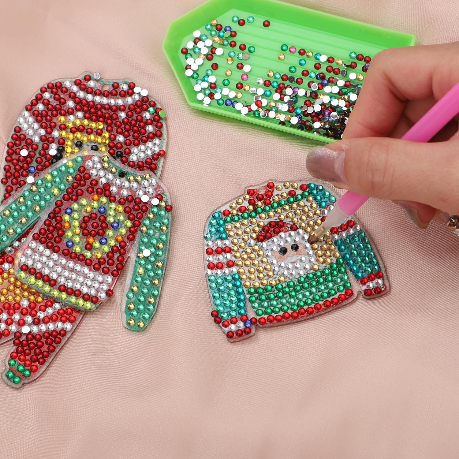 21Pcs DIY Diamond Painting Tools and Accessories, Include Rhinestone Painting Pens Clay Tweezers Plastic Tray Jewel Painting Supplies for Quickly Pick up Beads Gems Crystals Art Craft Painting image number 3