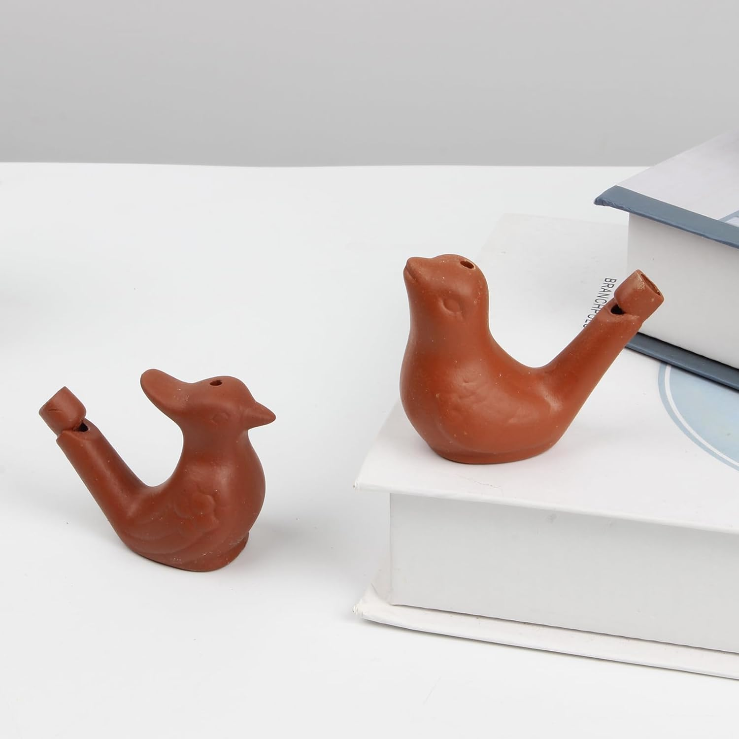 2Pcs Bird Water Whistle, Funny Ceramic Warbler Noise Makers, Purple Clay Pottery Waterfowl Whistle for Birthday Favors Gifts or Outdoor Accessories image number 5
