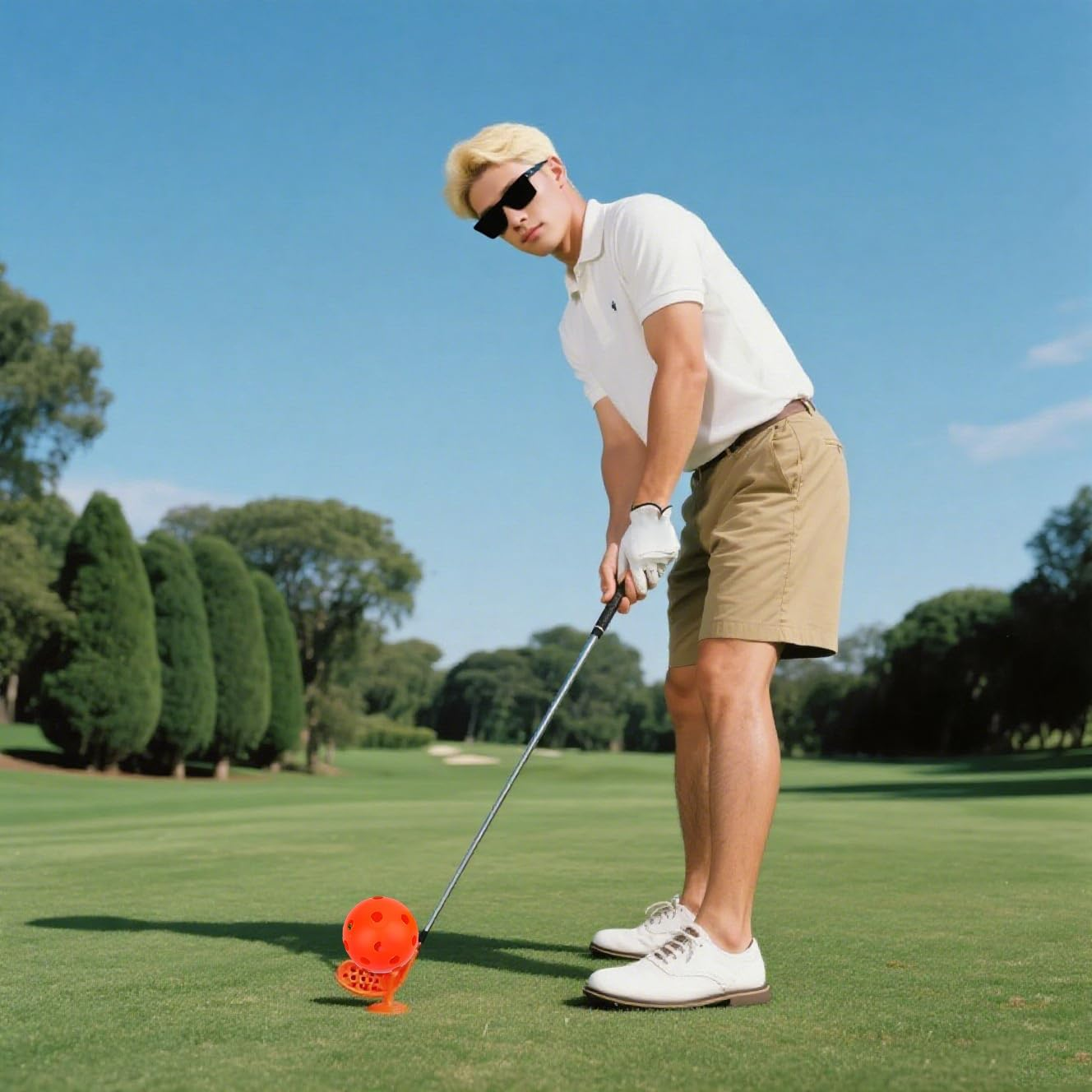 Golf Colored Practice Ball, 42Mm Hollow Sports Golf Training Balls Plastic,Used for Practice Range, Swing Practice, Home Use, Pet Play (Multicolor) 48Pcs. image number 4