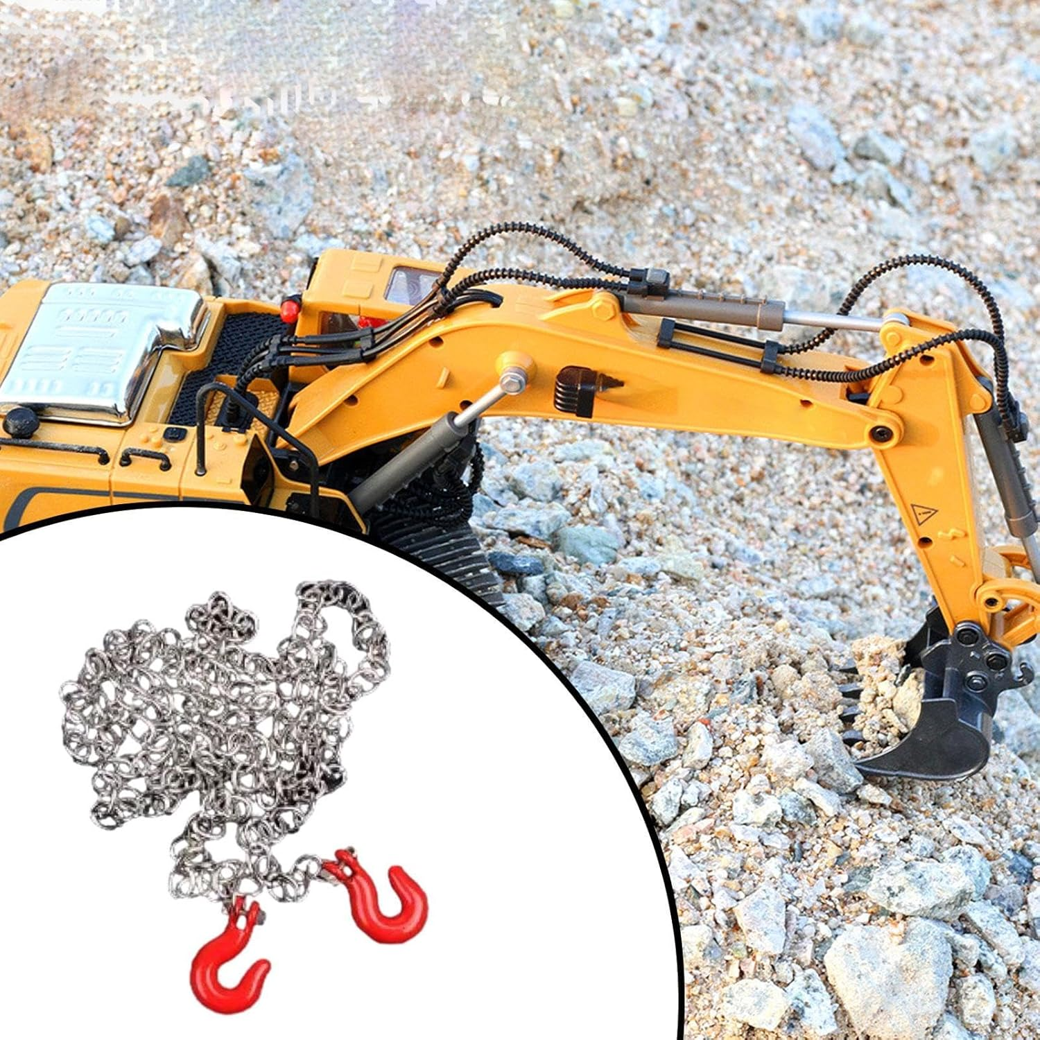 Dickly RC Car Tow Hook Chain Attractive with Trailer Hook Metal for 1/12 Truck Vehicles image number 5