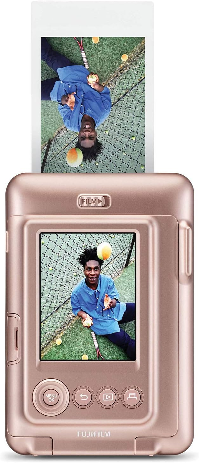 Instax Fujifilm Mini Liplay Hybrid Instant Camera and Printer (Blush Gold) image number 3