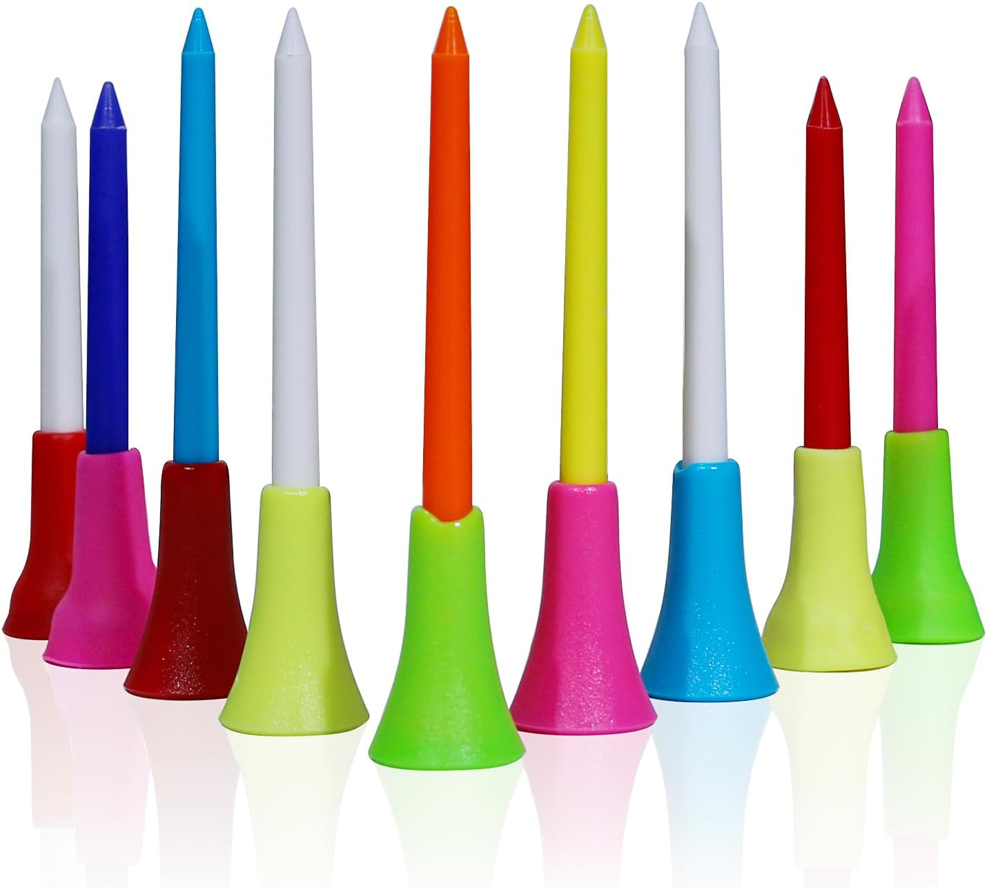 Plastic Golf Tees Unbreakable Golf Tees,Golf Tees Plastic Bulk for Man/Women (Random Colors) image number 3