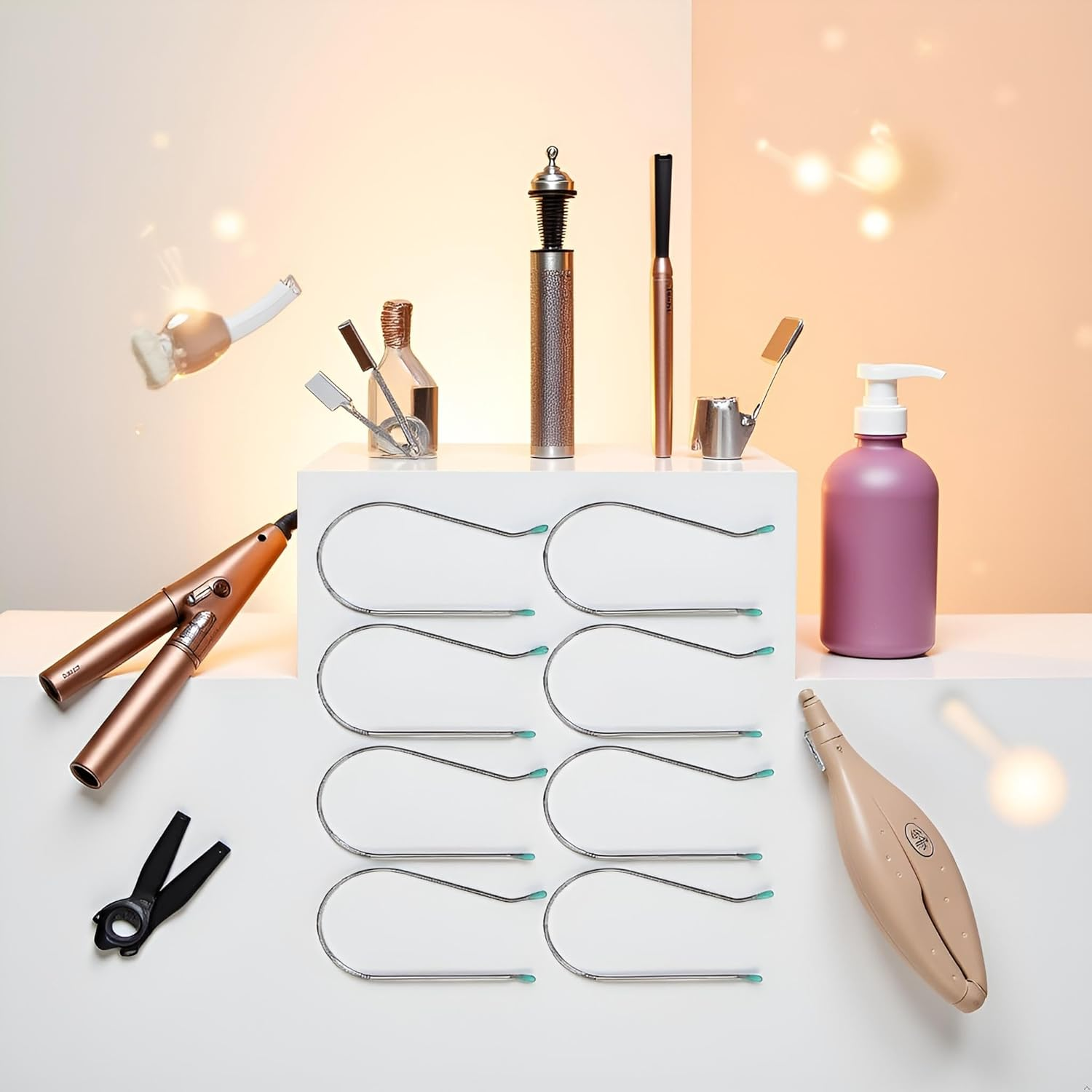 8 Pcs Hot Curler Clips Replacement Kit, Hot Roller Clips Replacement, Hot Roller Clips Rollers Securing Pins Fits 2 Inch Hot Rollers, Styling Tools and Appliances image number 6