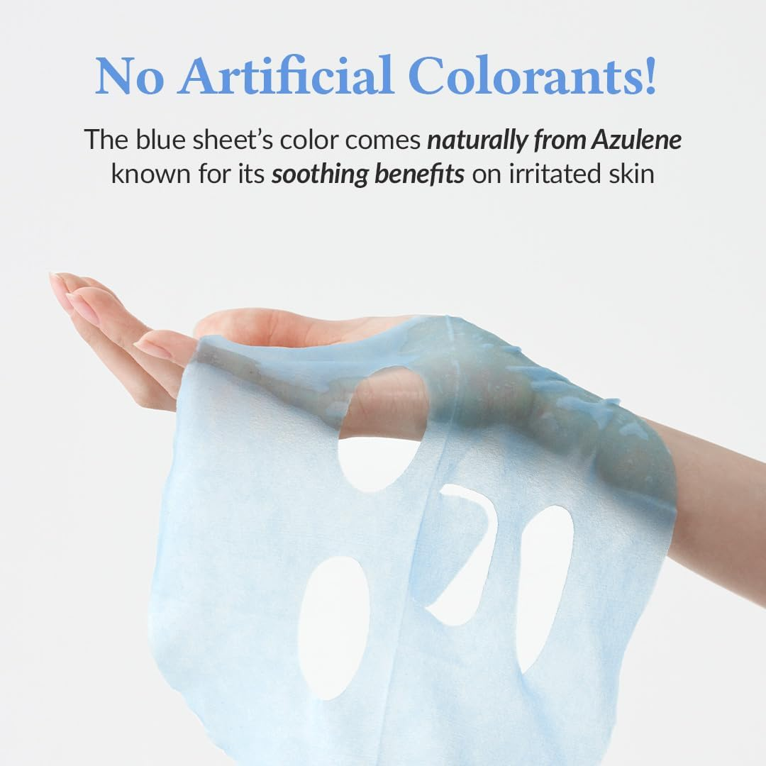Dr.Althea Aqua Blue Hydration Mask | Reduce Facial Puffiness with Tannins | Sheet Mask for Long-Lasting Hydration | Vegan Korean Skincare (Pack of 4) image number 3