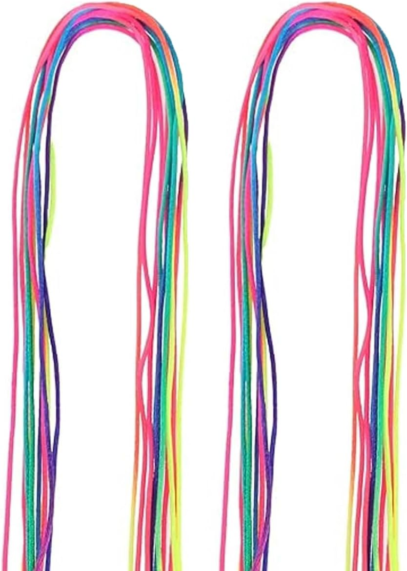 Visxcnu Pack of 40 Hair Braids Colourful Hair Wrap Cord Various Gradient Colours Hair Rope Band Rainbow Braided Hair Scrunchie for Women Girls DIY Ponytail Braids Hair Styling Accessories