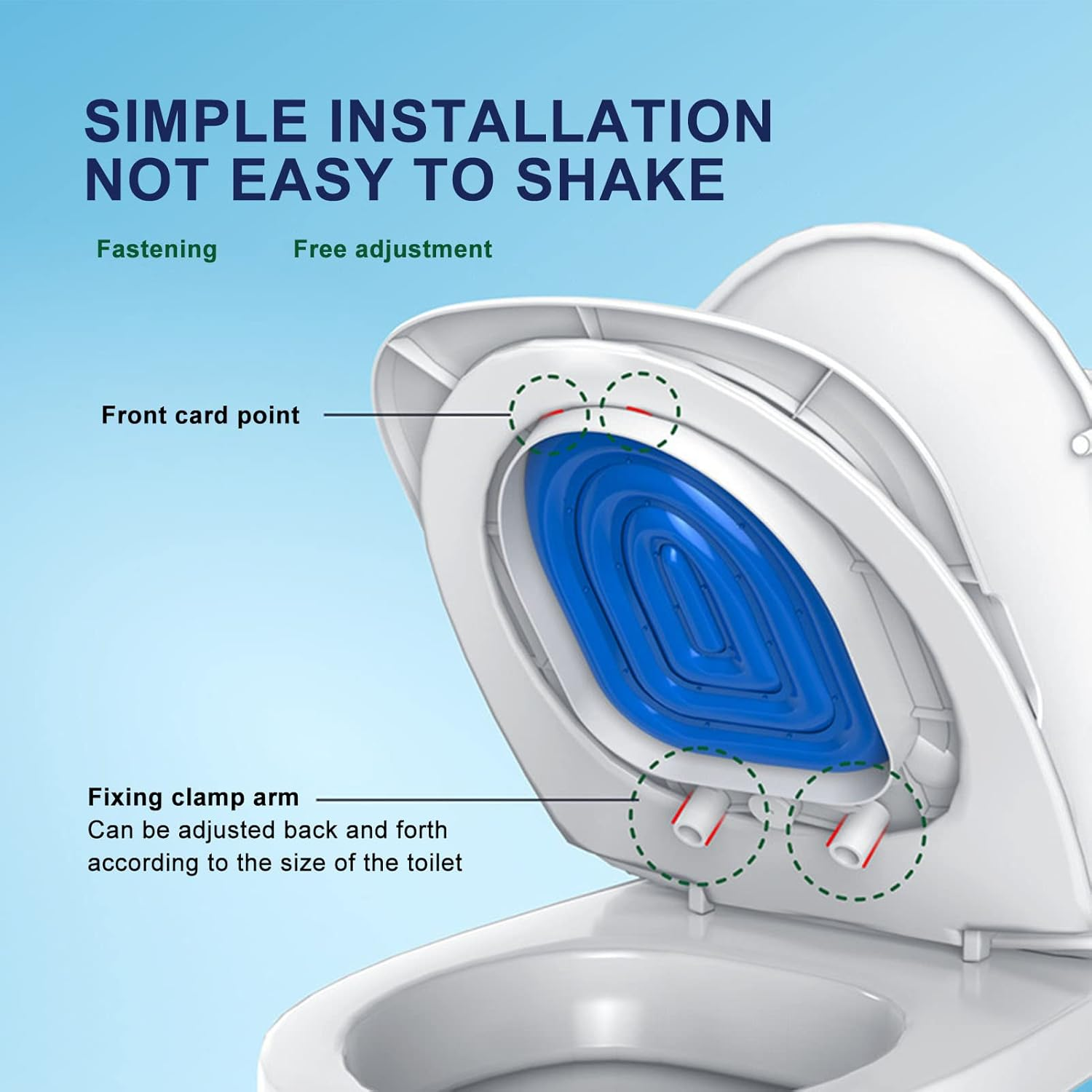 Cat Toilet Training Kit, ABS Plastic Strong Bearing Capacity Removable Pet Toilet Trainer Urinal Seat Universal Reusable Cat Toilet Training System with Groove Design for Cat Pet (White Tray , 1 Blue Inner Support) image number 2