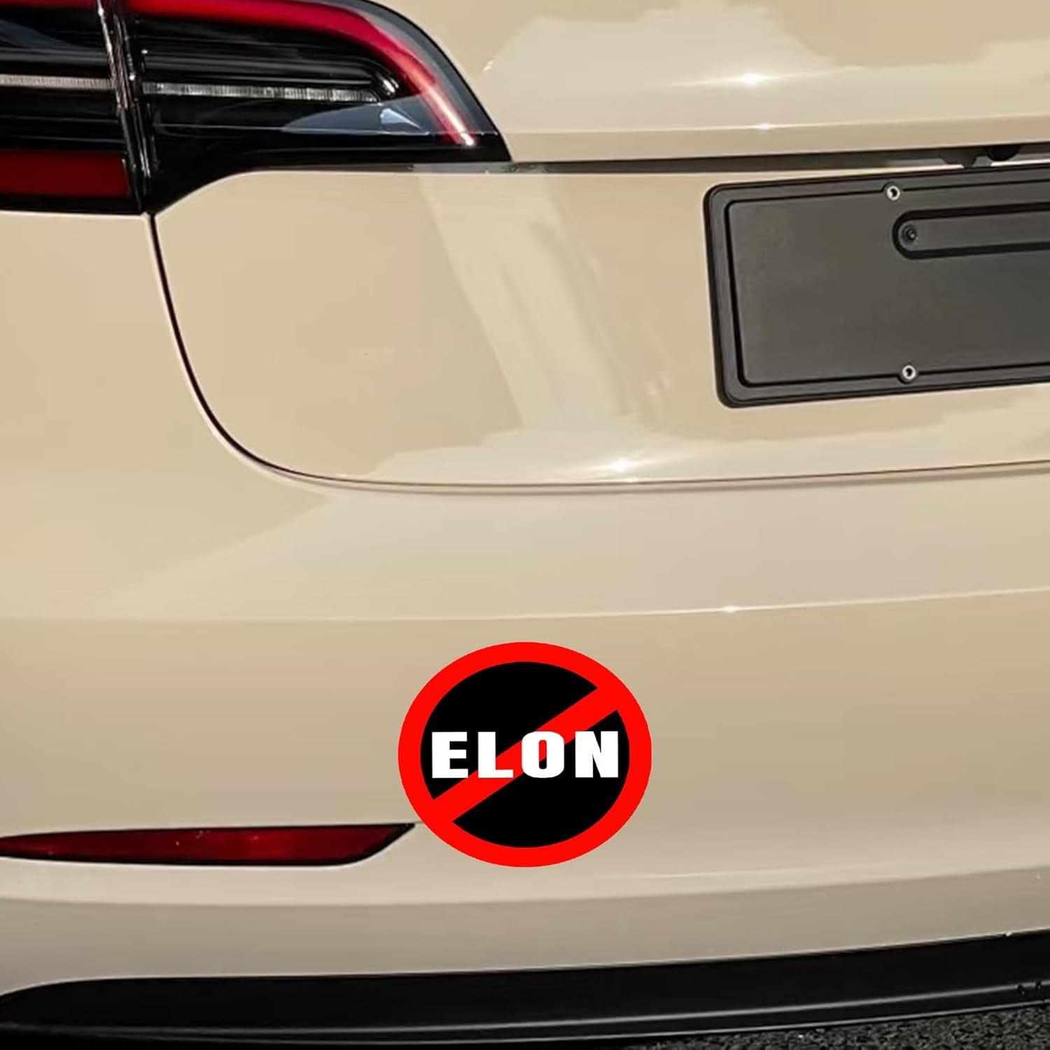 2 Pack anti Elon round NO Bumper Sticker Elon Was Crazy Sticker Funny Elon Musk Decal anti Elon Club Car Window Sticker 6In*6In (Round) - F Elon 10.8*3In image number 6
