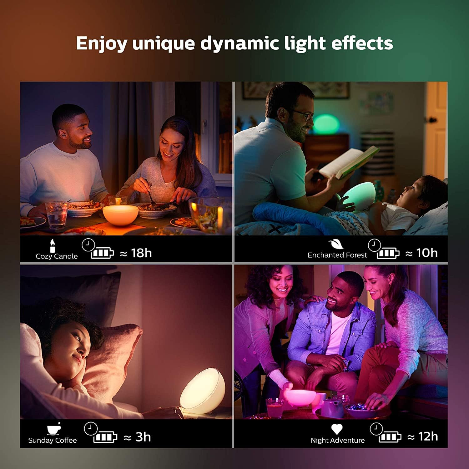 Philips Hue Go 2.0 White & Colour Ambiance Smart Portable Light with Bluetooth, Compatible with Alexa and Google Assistant image number 3