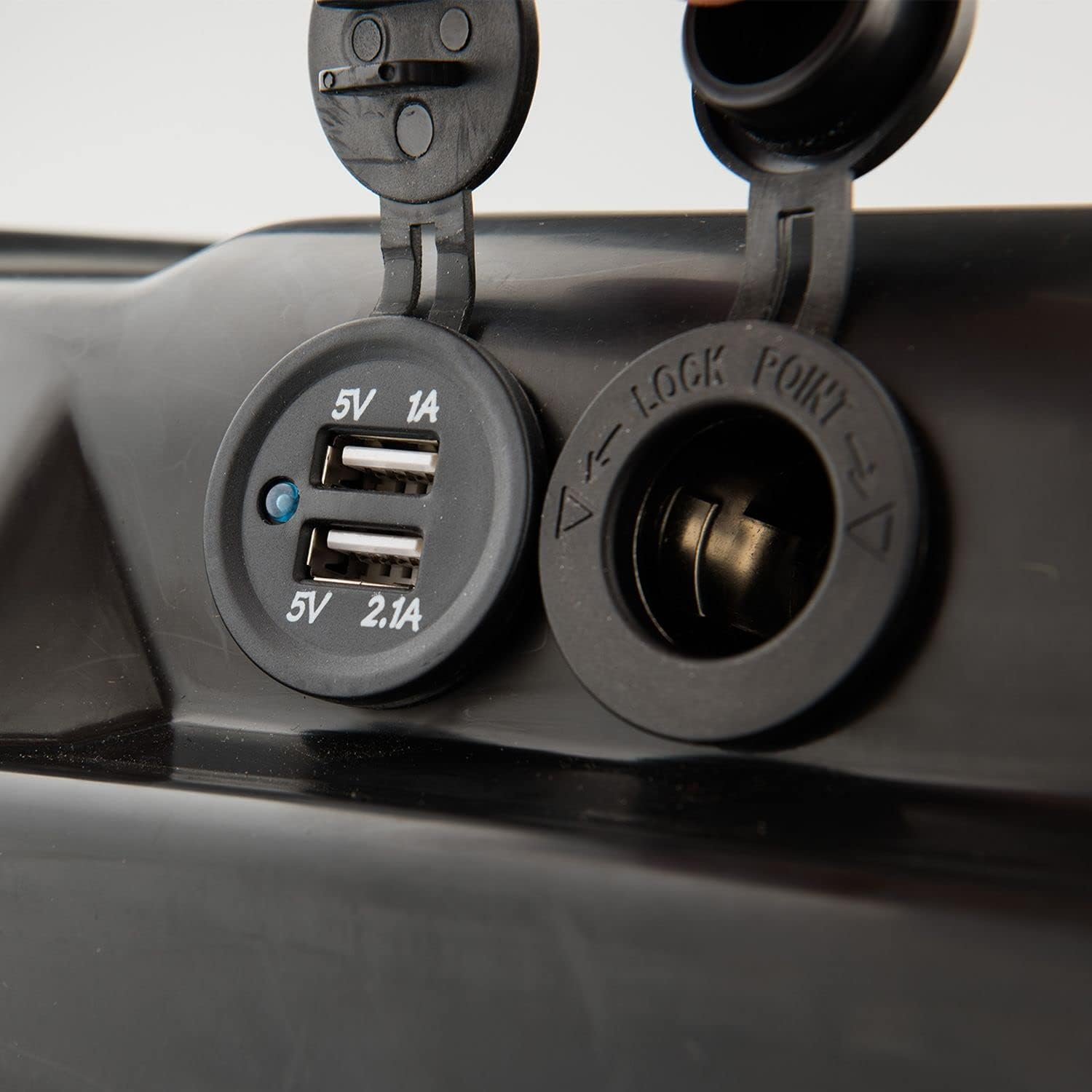 KINGS Maxi Battery Box Portable 12V | 2X USB & Cig Socket | Fits Most Deep-Cycle Batteries | 2 X Anderson Style Plugs | Digital Voltage Indicator image number 1