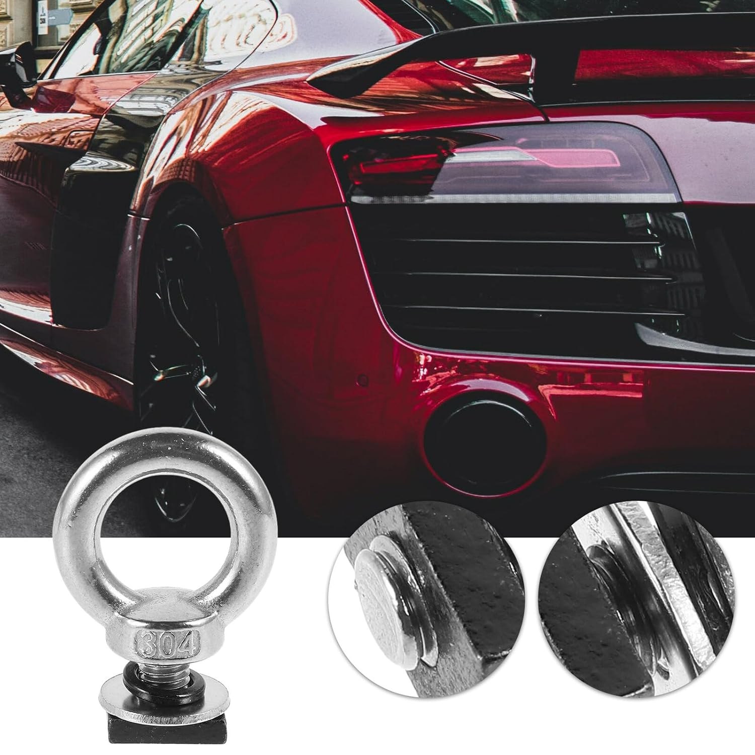 M8 Stainless Steel T-Bolt Tie down Anchor for Roof Rack T Bolt Nut for Roof Top Tent Accessories and Trailer Tie down Compatible and Rail Bolts Kit image number 3