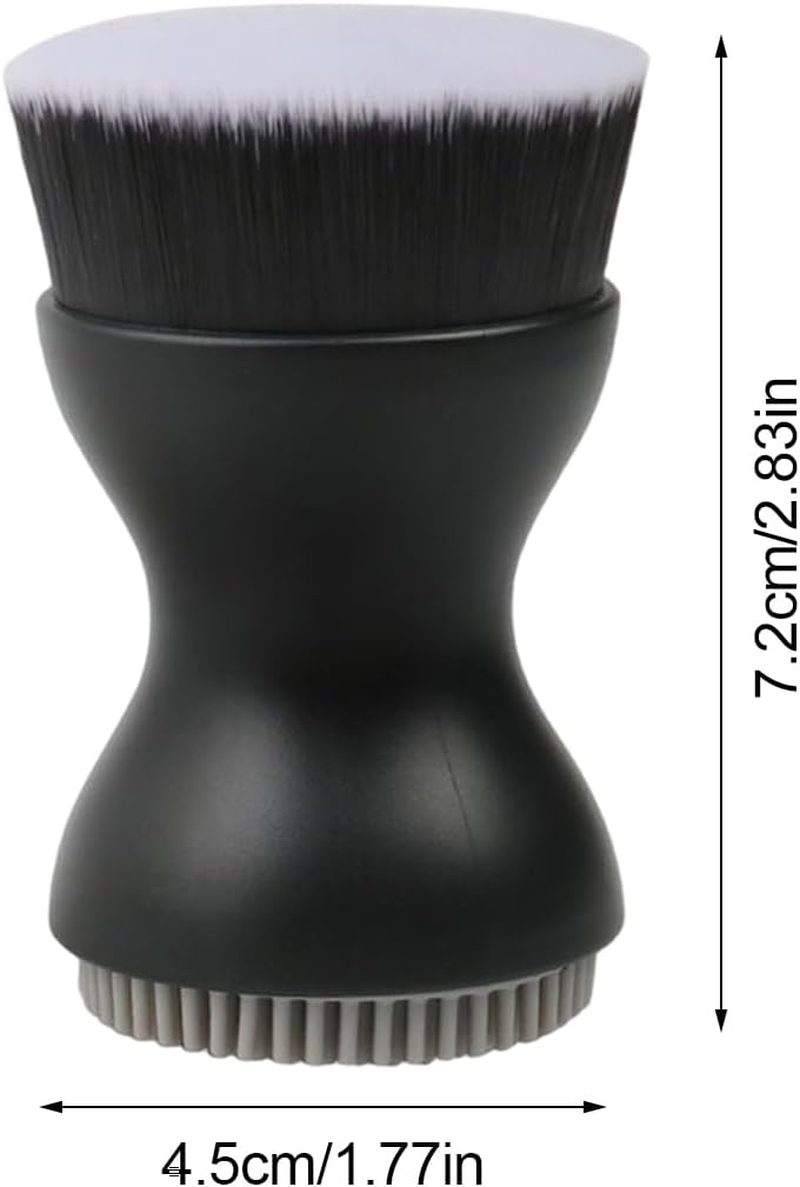 Facial Brush - Double-Ended 2.8 Inch Silicone Cleansing Tool | Face Cleanser Brush | for Home Bath Time Travel Vacation Hotel Daily Night Morning Work - Pink image number 7