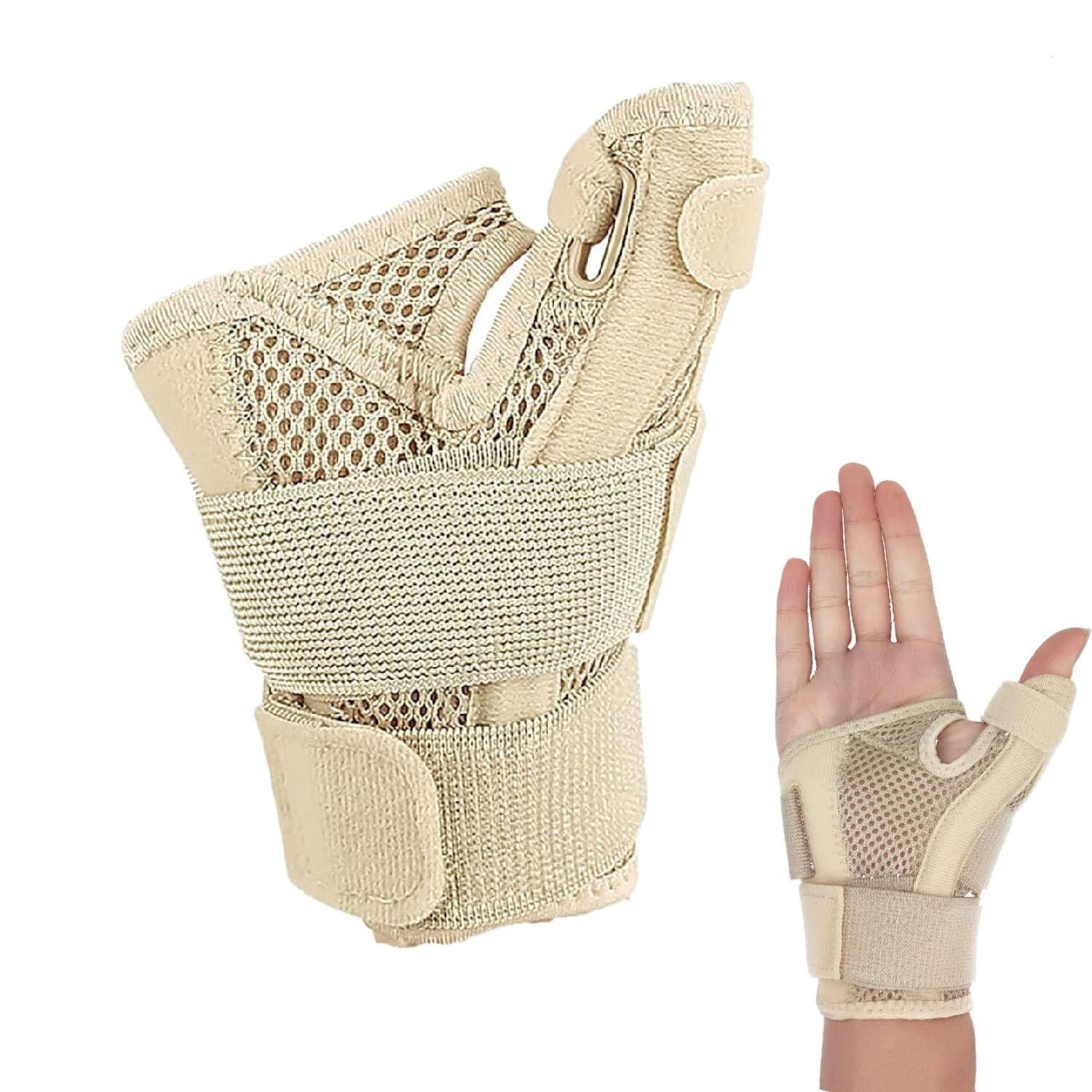 Wzenclave Thumb Splint with Wrist Brace Reversible Thumb Splint Arthritis Pain and Support Sprains Tendonitis Relief Adjustable Thumb Stabilizer Suitable for Both Men and Women'S Left and Right Hands