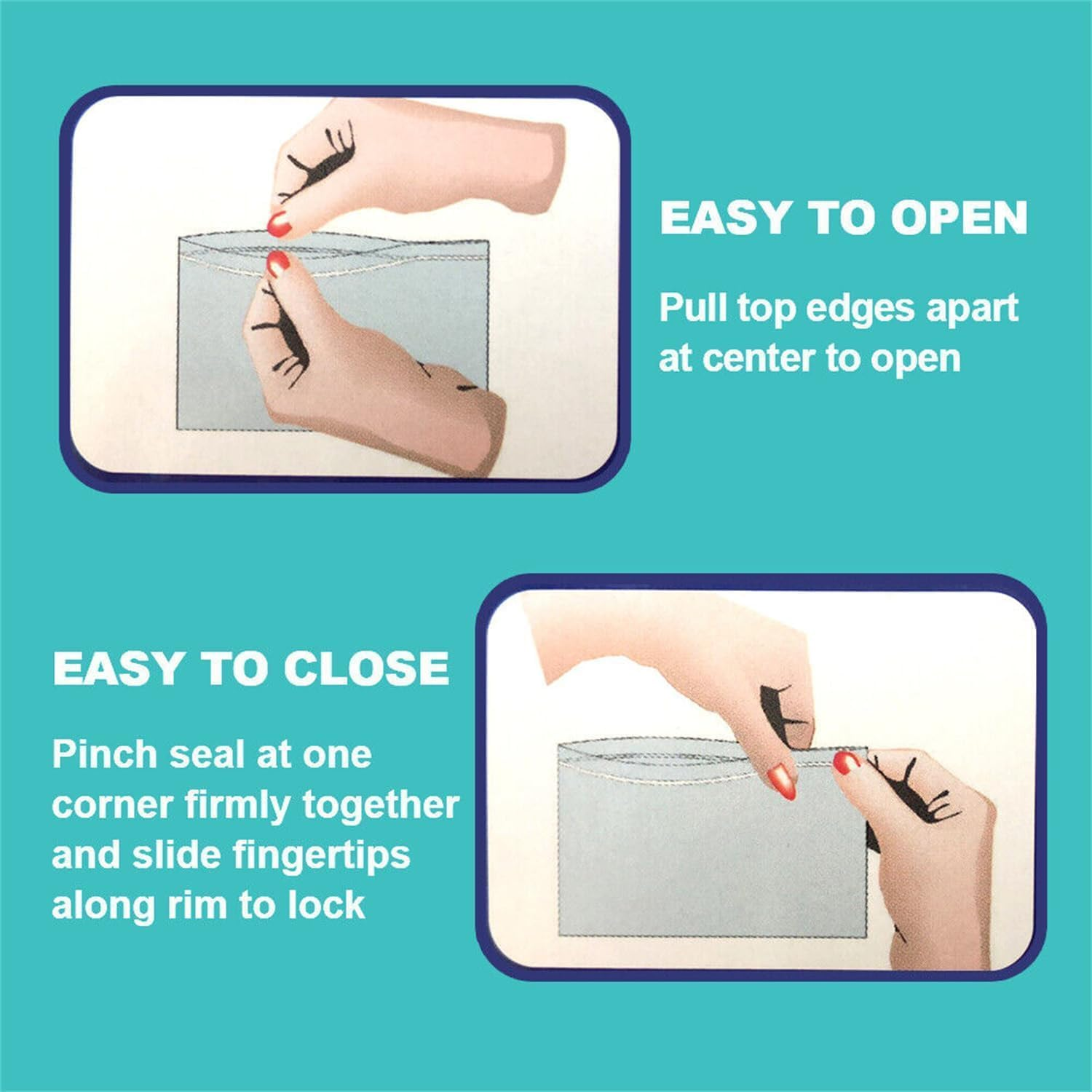 LEDON 100/200 Pack Freezer Bags 22X18Cm &ndash; Bpa-Free Ziplock Food Storage Bags, Leakproof Press-Lock Seal, Reusable Kitchen Fresh Bags for Meal Prep, Freezing, Snacks & Organisation (200) image number 3