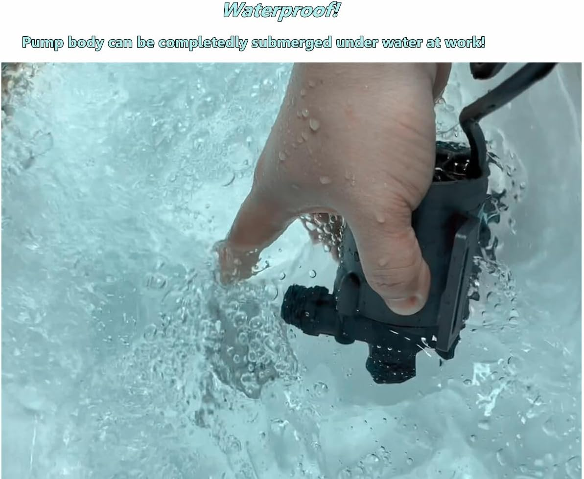 SHYSKY DC55E-24160S 24VDC Micro Brushless DC Water Pump 80W 16M Lift 2400LPH for Water Circulation Pressurization Cooling Sys, Low Noise, IP68 Waterproof image number 5