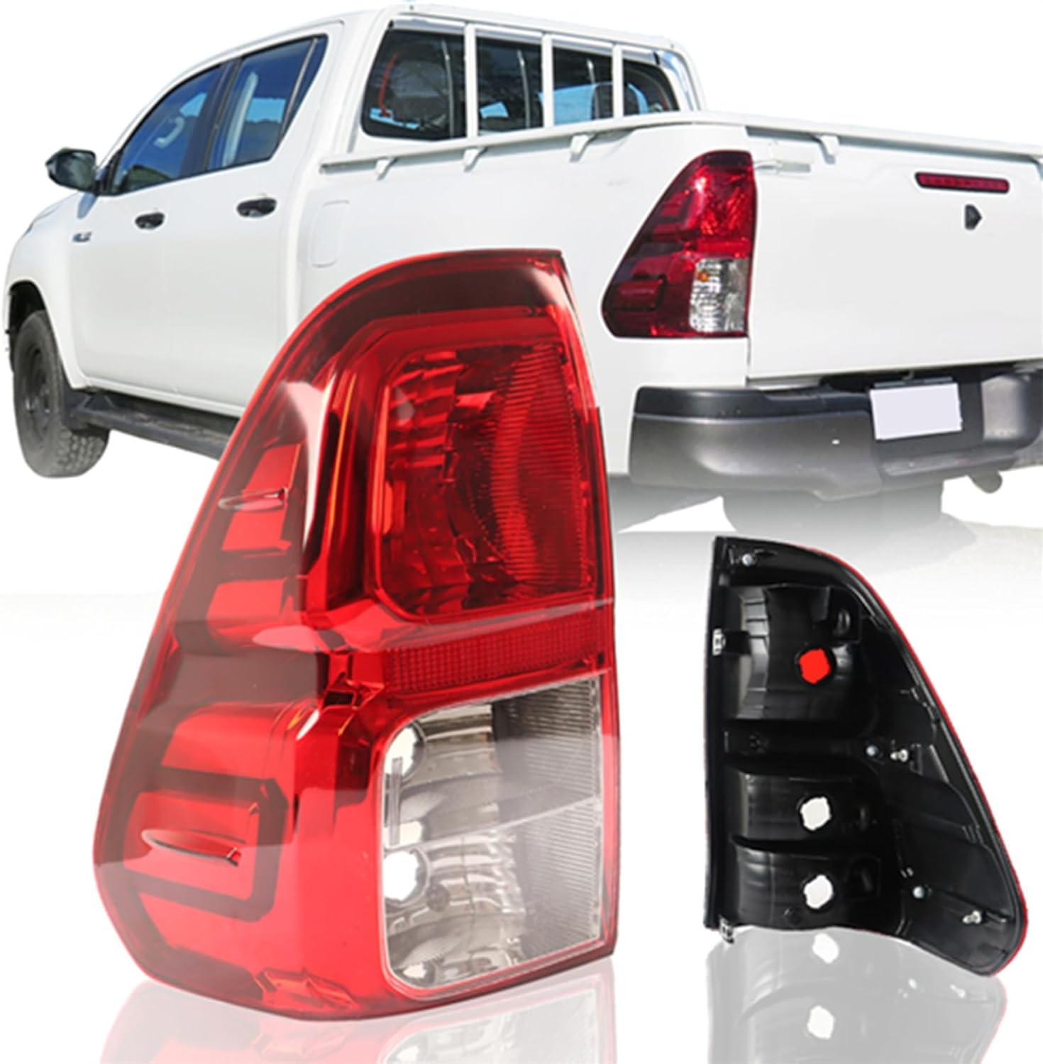 Right Tail Light Replacement for Hilux 2WD 4WD SR SR5 UTE 2015-2020 Tail Lamp RH Red Lens Driver Side image number 2