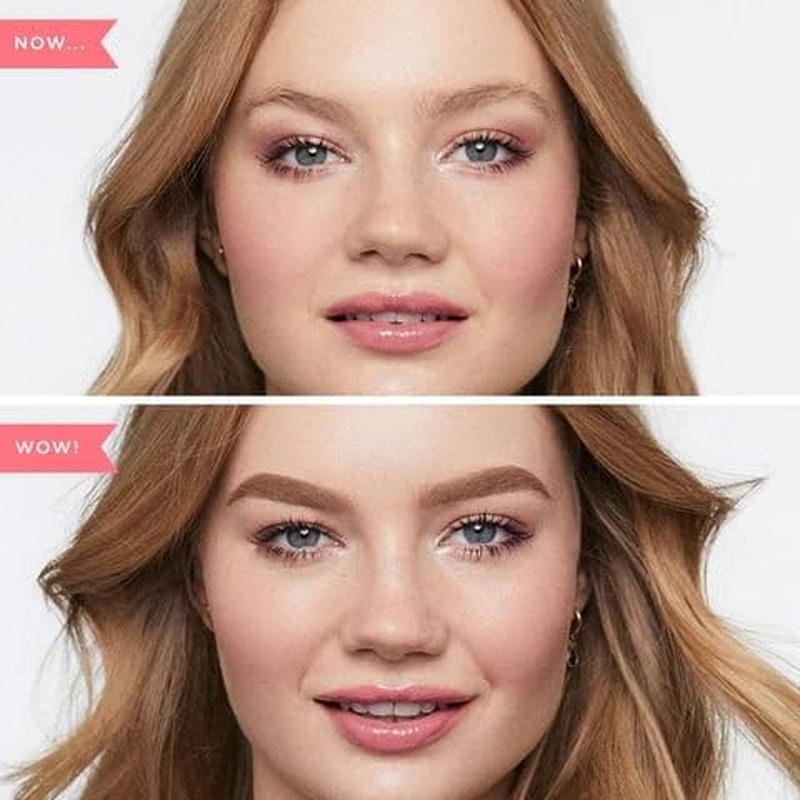 Deluxe Browpro Stamp Set, Waterproof Eyebrow Powder Seal for Perfect Natural Shape - Tinting Coloring Kit (Light Brown Rounded) - Black Straight image number 5