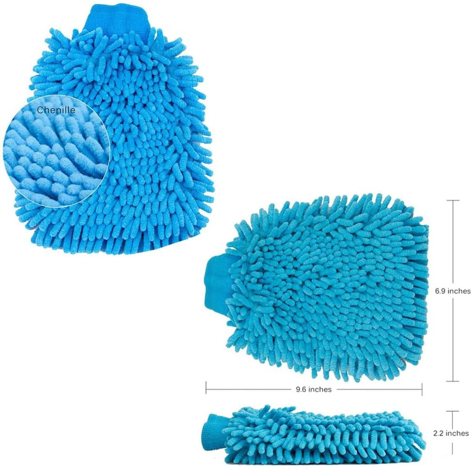 Microfiber Car Wash Mitt Towel,Super Absorbent Cleaning Wiping Dryer,Car Washing Tool Set image number 5