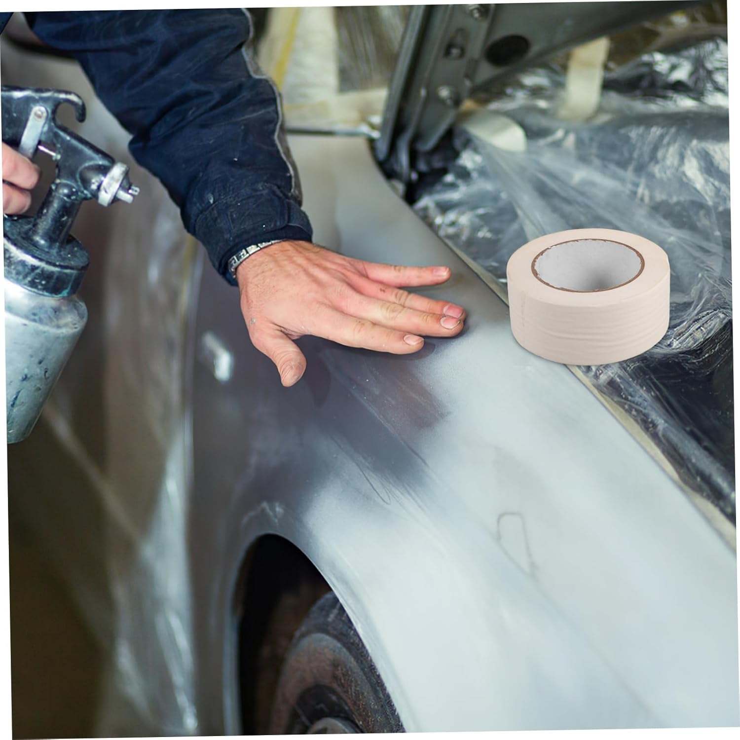 Anneome Automotive Masking Tape 50M Roll Paint Masking Tape -Off Writing Surface image number 4