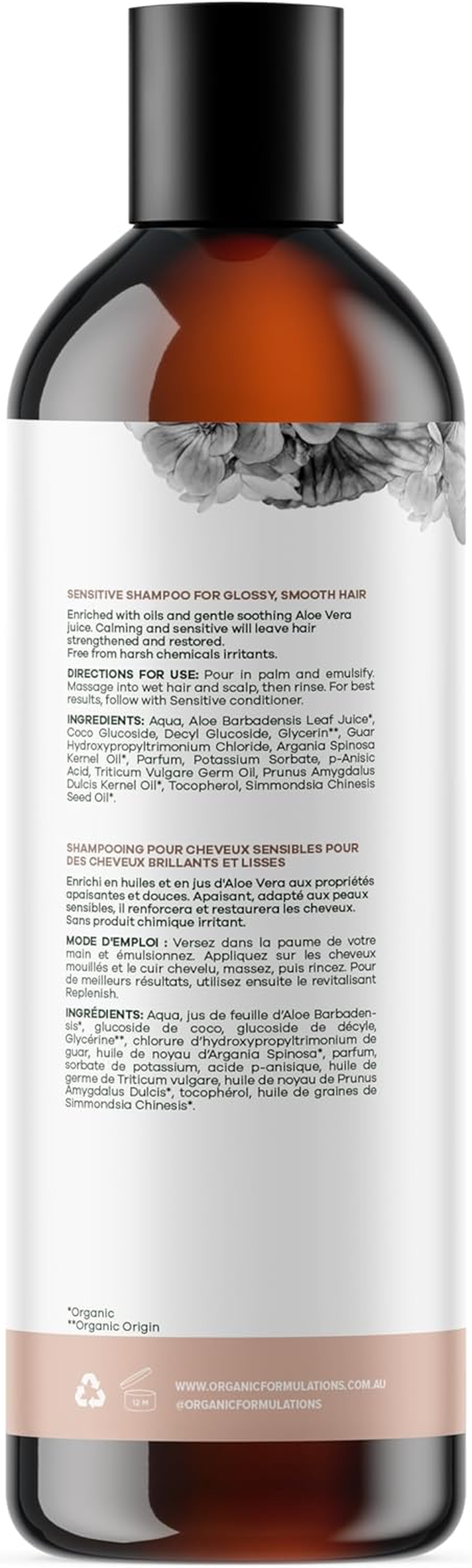 Organic Formulations Sensitive Shampoo 500Ml