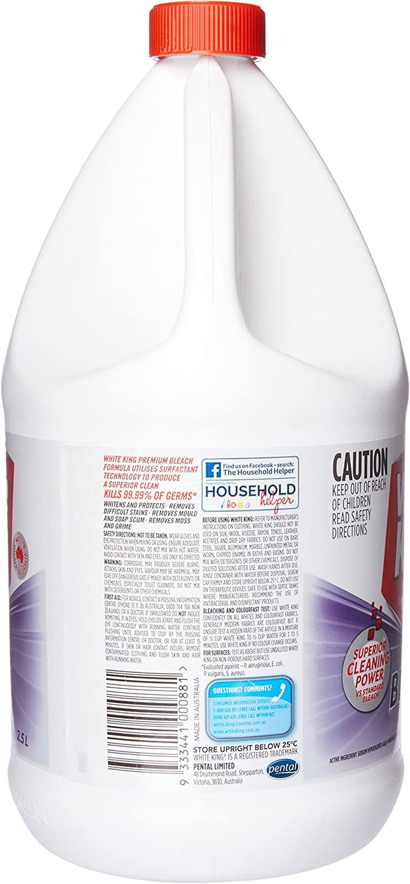 White King Premium Lavender Bleach 2.5 Litre image number 1