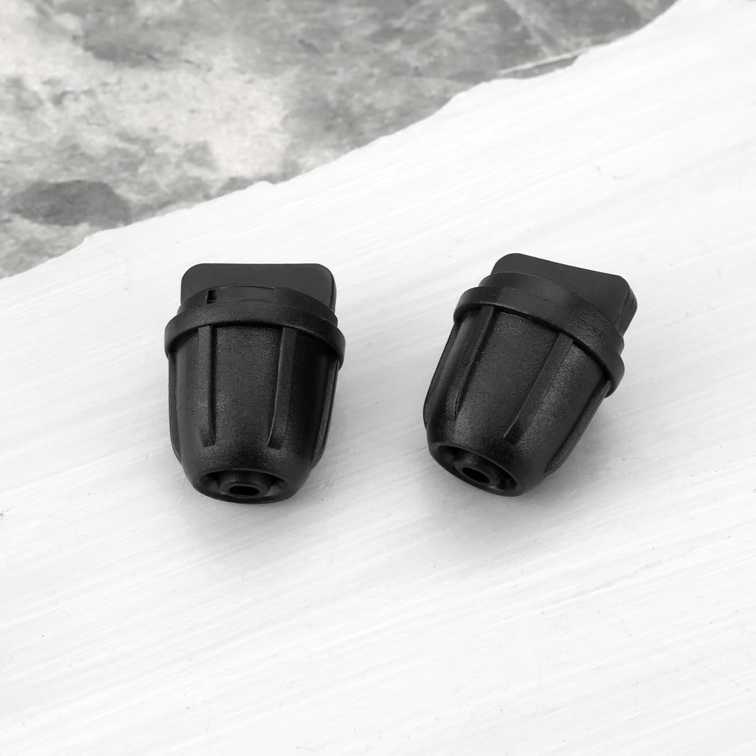 Emagtech 50PCS 1/4 Inch Drip Irrigation End Plug Fittings 0.85X0.56Inch for Irrigation Tubing Connectors Hose Fittings Black