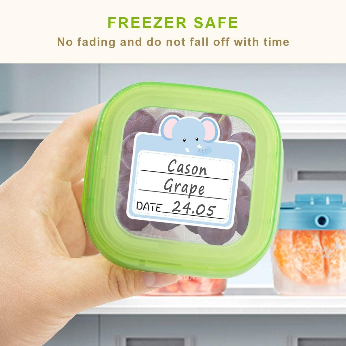 Kids Label for Daycare, Baby Bottle Labels, Name Labels Kids, Self Laminating, Waterproof, Name Label Stickers for School Supplies, Water Bot (Blue-160Pcs) image number 6