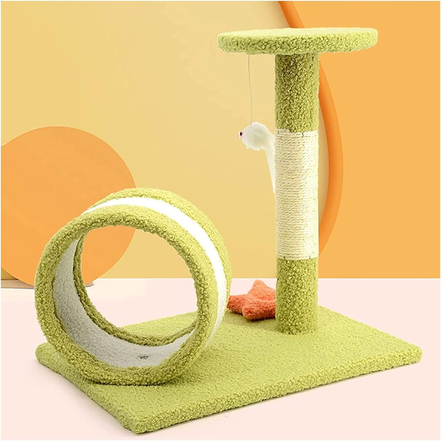 Cat House Sisal Cat Scratching Post with Climbing Frame Cat Toy with Ball Kitten for Indoor Cat Climbing Frame Cat Tree Tower image number 5