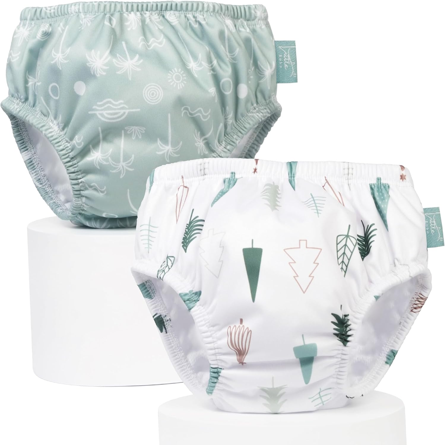 Little Bobo 2-Pack Reusable Swim Nappies (Baby Swim Diapers, Cloth Nappies) &ndash; Eco-Friendly, Waterproof, Quick-Drying, Machine Washable, Gentle on Skin | Fits 9-11Kg, Sizes L (Blush 2 Pack, L)