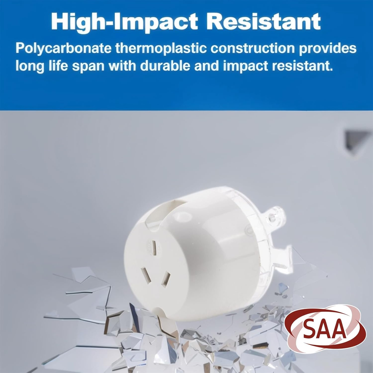 Zarek 10X Surface Socket Single Plug Base 10A Electrical Outlet - White image number 1