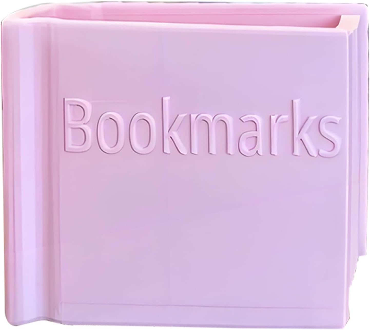 Wjnflqn Book Shaped Bookmark Holder | Desk Pen Holder Stand,3D Printed Book Shaped Desk Storage Box for Desktop Tabletop Countertop Bedside Bookshelf Home Reading Booth