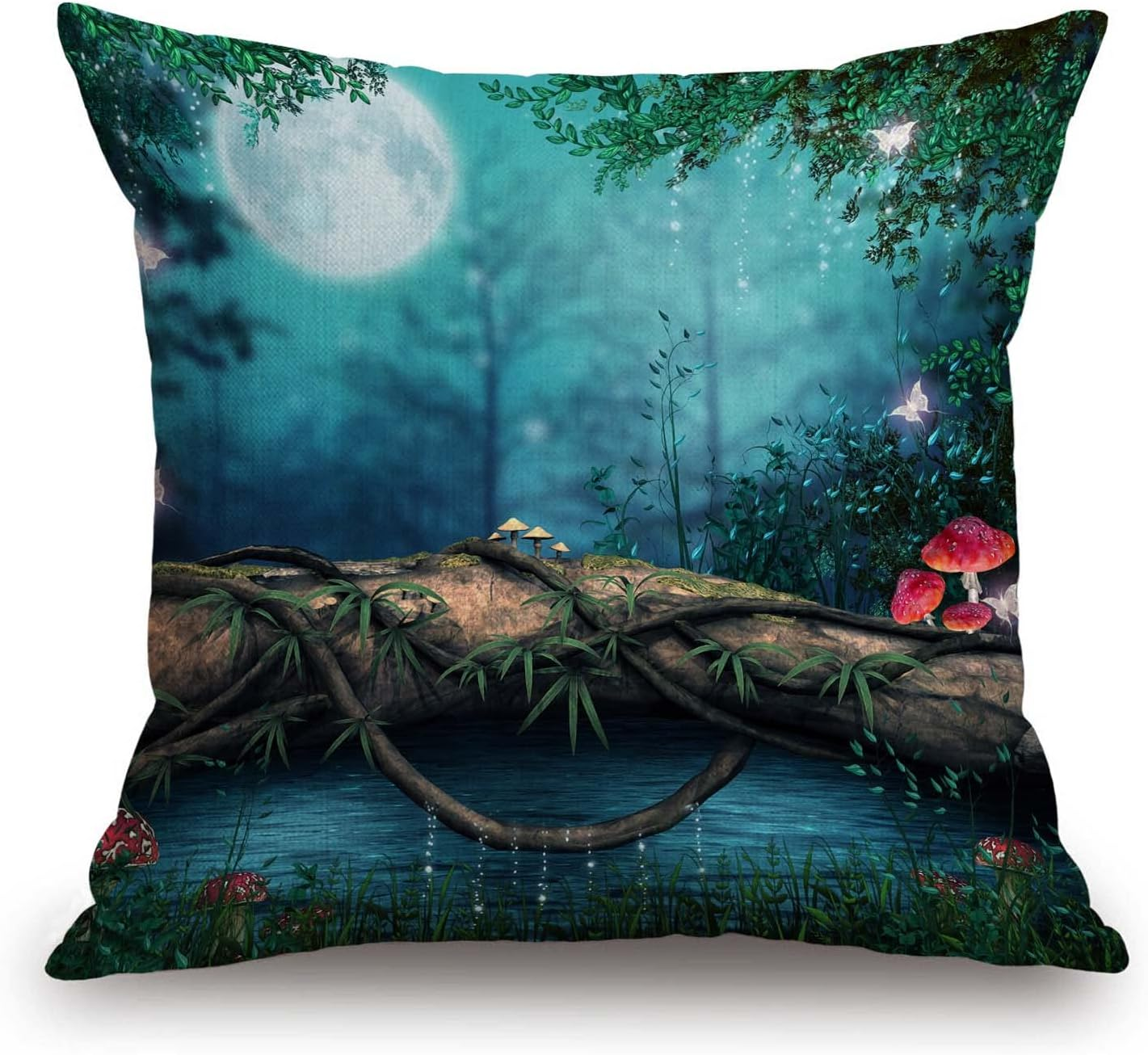 TSSOHU Throw Pillow Cover Mandarins Oranges Summer Fruits Decorative Throw Pillow Case Square 18" X 18" Home Couch Bed Pillowcase - Tss02 image number 5