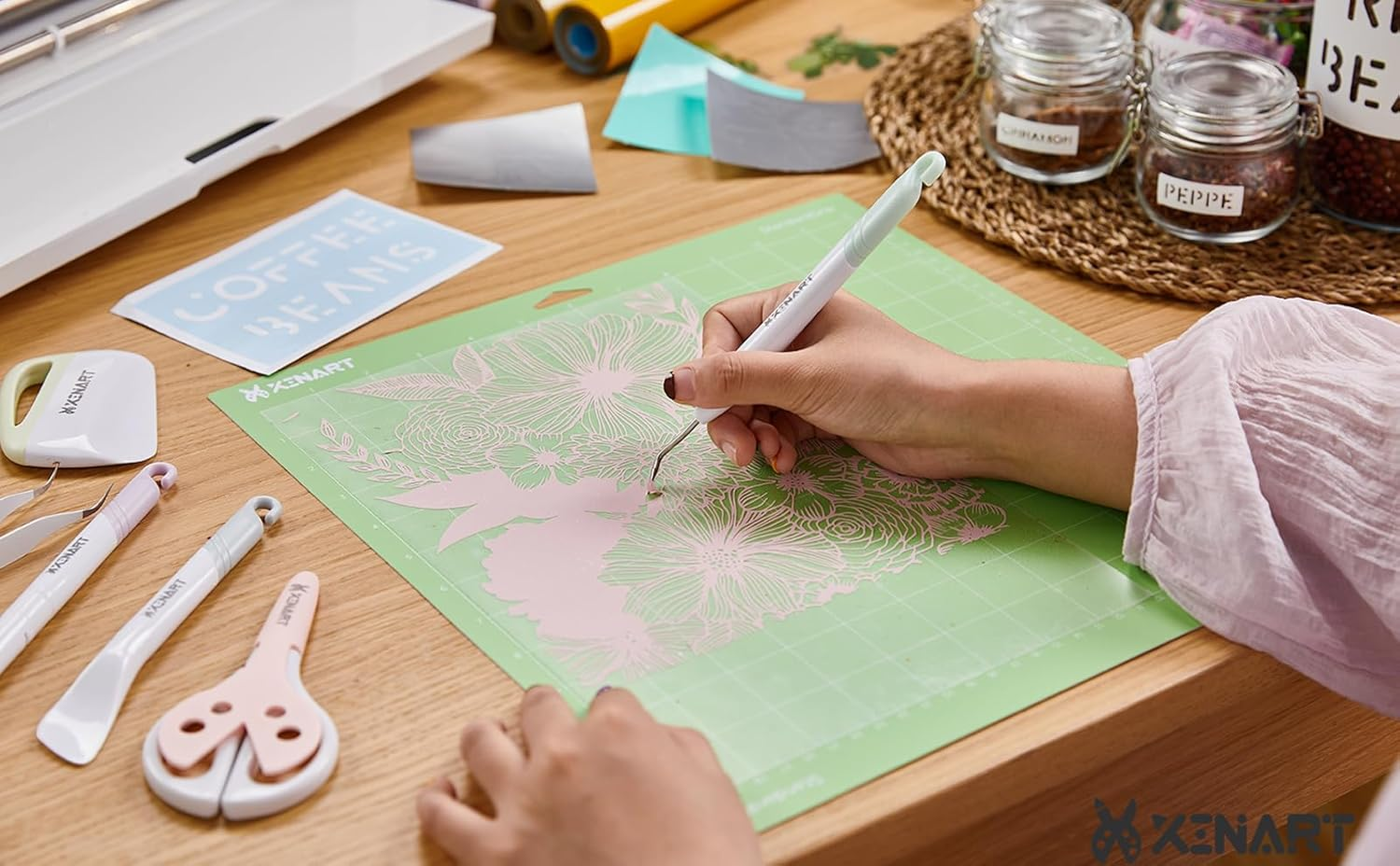 Cutting Mats for Cricut Mat Replacement 6 Pack, Compatible with Cricut Maker 3/Maker/Explore 3/Air 2/Air 3Pcs 12"X12" and 3Pcs 12"X24" Cut All Essentials Delicate Paper to Heavier Specialty Materials image number 2