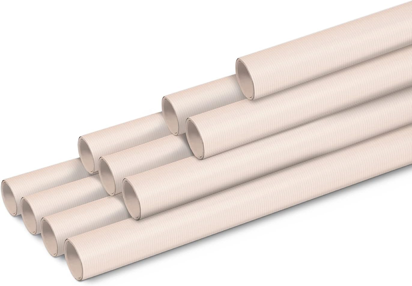 Clairefontaine 95733C - Box of 10 Rolls of Recycled Kraft Paper 3 X 0.70 M 65 G, Ideal for Crafts and Gifts, 1 Box, Pink