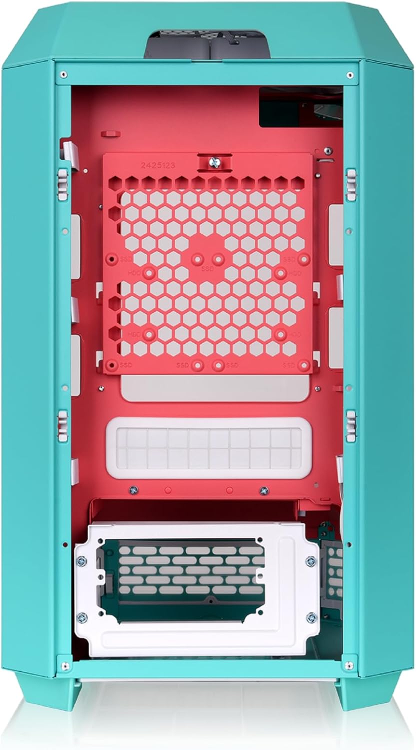 Thermaltake the Tower 250 Tempered Glass Mini Tower Case Mint Strawberry Edition, CA-1Z9-00SLWN-00 image number 3