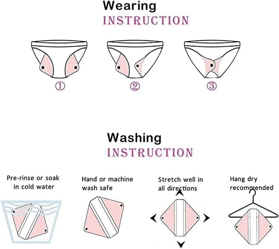 ZCOINS 4PCS Overnight Pads 13.5Inch Reusable Pads Menstrual Heavy Flow, Washable Cloth Pad with 1 Zipper Bag image number 5