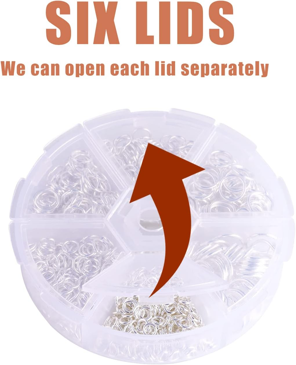 LUTER 1000PCS Open Jump Rings Metal O-Ring Connectors Silver for Jewelry Making Decoration Unbroken Elegant (4Mm 5Mm 6Mm 7Mm 8Mm 10Mm)