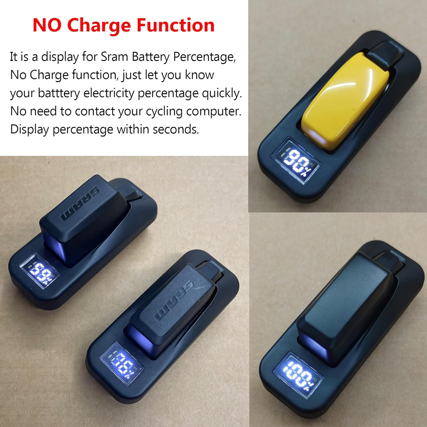 Battery Percentage Display Tester/Monitor for SRAM AXS RED Etap Battery, Test Battery Percentage, Quick Display Leave Percentage image number 3