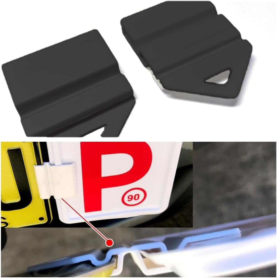 MEZOKUCEL Universal Anti-Theft Fastener Mounting Clips for Car Front Rear License Plates, Rust-Proof Durable Bracket Clips (8 Clip Only) (Black) image number 3