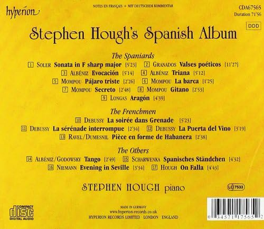 Stephen Hough'S Spanish Album image number 1