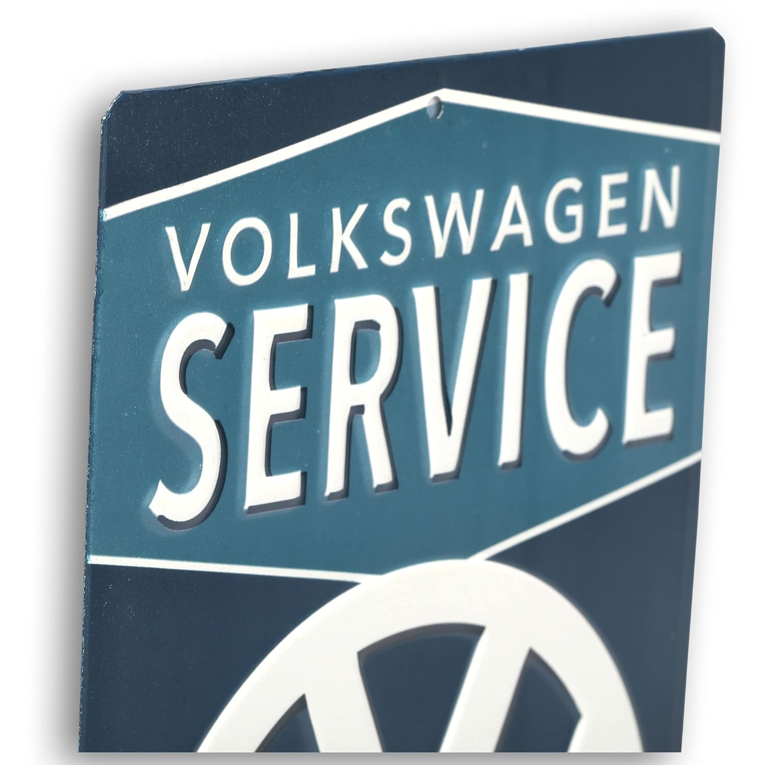 Volkswagen Service Metal Sign - Vintage Volkswagen Sign for Garage, Shop or Man Cave - Yellow image number 2