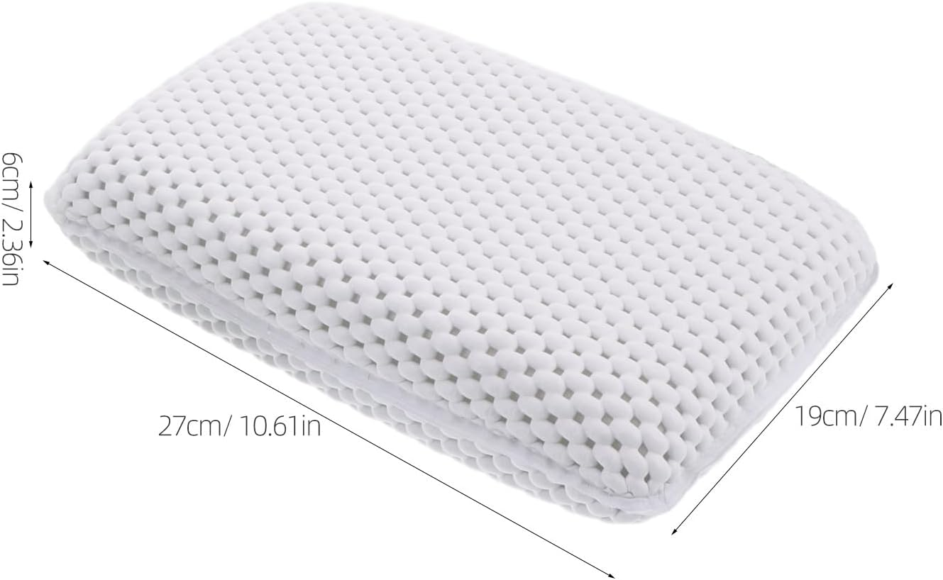 2Pcs Spa Foam Bath Pillow Nonslip Suction Cup Bathtub Head Rest Neck Cushion Accessories for Women Men Shower Hotel Swimming Pool image number 3