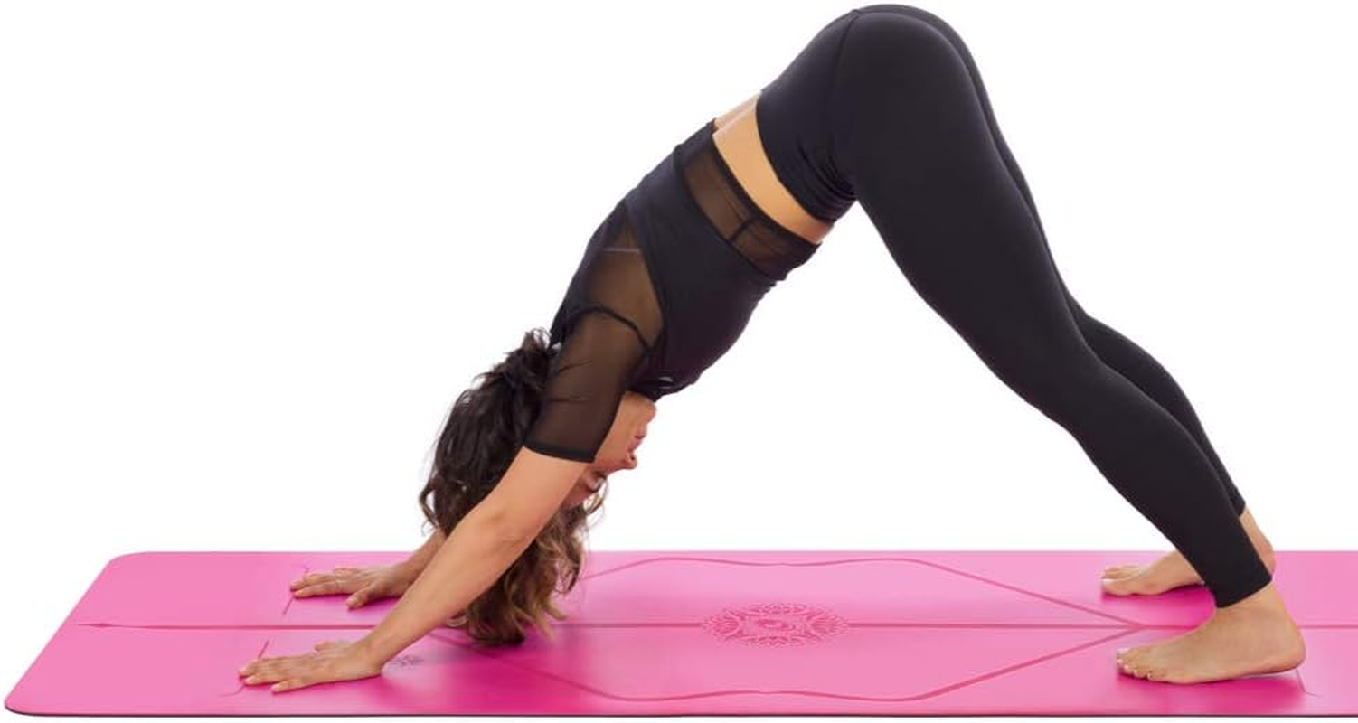 Liforme Travel Yoga Mat &ndash; Patented Alignment System, Warrior-Like Grip, Non-Slip, Eco-Friendly and Biodegradable, Ultra-Lightweight and Sweat Resistant, Made with Natural Rubber - Blue image number 6