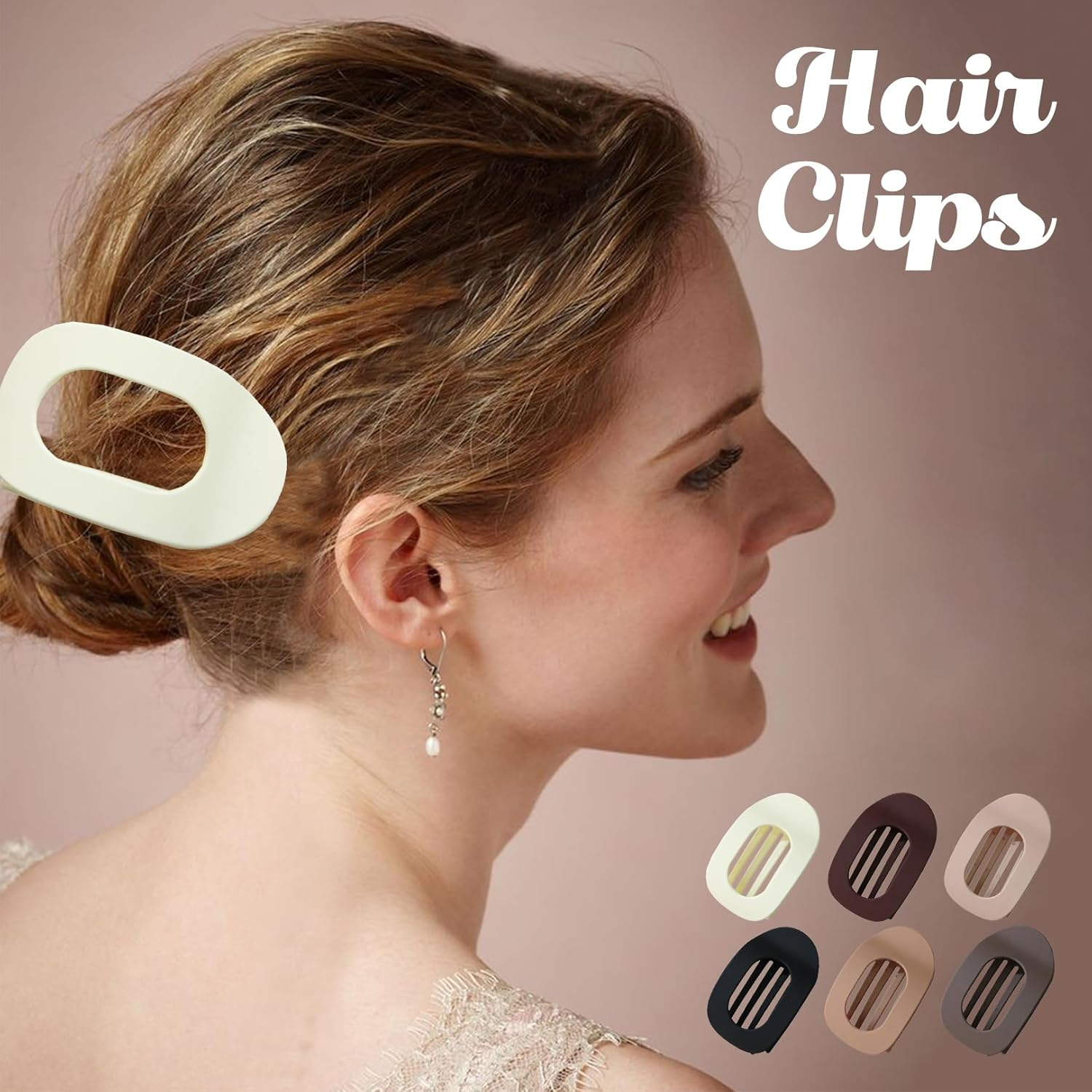 Ladies Hair Claws (Cream Matt, Apricot Matt, Matte Black, Burgundy Matt, Matte Khaki, Dark Coffee)